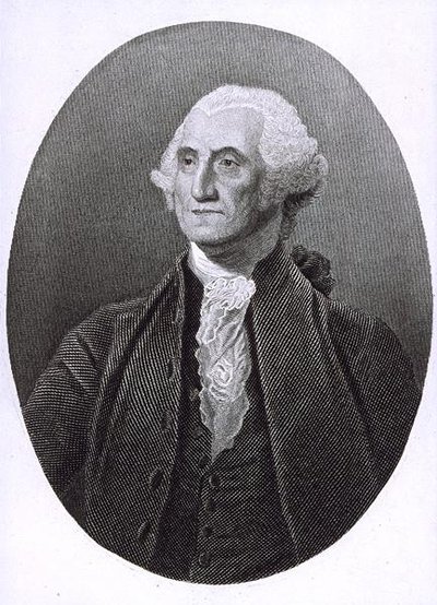 Porträt von George Washington (1732-1799) von English School