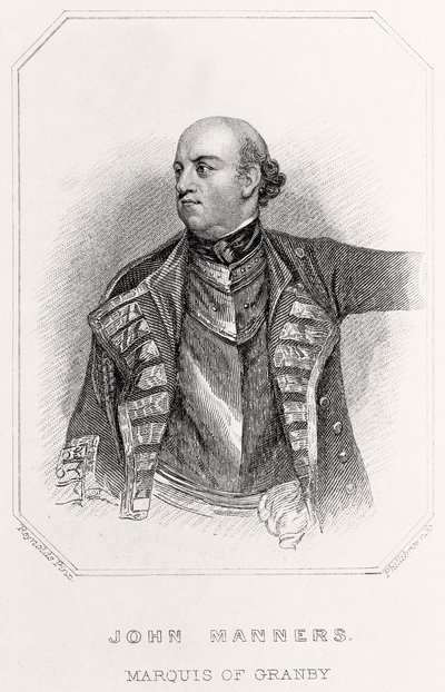 Porträt von John Manners, Marquis von Granby von English School
