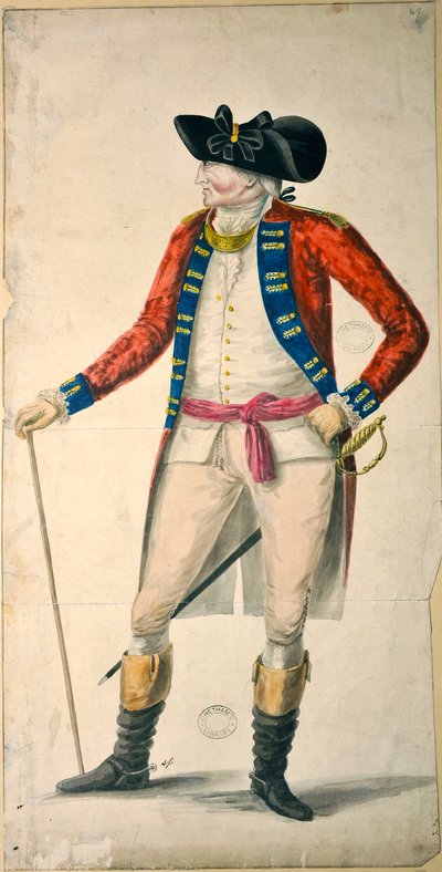 Porträt von Oberstleutnant Chadwick, spätes 18. Jahrhundert von English School