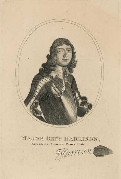 Porträt von Generalmajor Thomas Harrison von English School