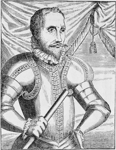 Porträt von Pedro de Valdibia, Gouverneur von Chile, aus 