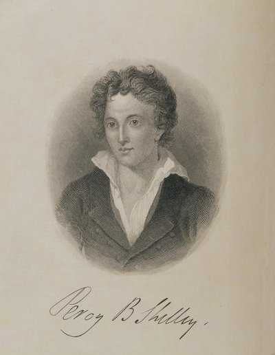 Porträt von Percy Bysshe Shelley (1792-1822) von English School