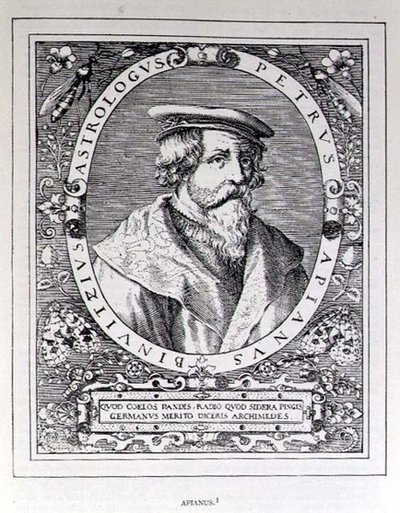 Porträt von Petrus Apianus (1501-52) aus The Narrative and Critical History of America, herausgegeben von Justin Winsor, London, 1886 von English School