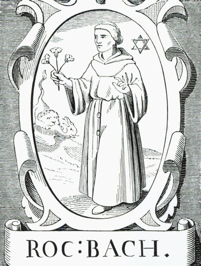 Porträt von Roger Bacon (ca. 1220-92), Illustration aus Wissenschaft und Literatur im Mittelalter und in der Renaissance, geschrieben und graviert von Paul Lacroix, 1878 von English School