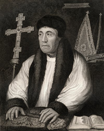Porträt von William Warham, aus Lodges British Portraits, 1823 von English School