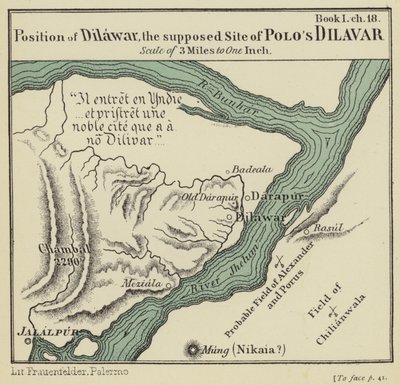 Position von Dilawar, der angebliche Standort von Polos Dilavar von English School