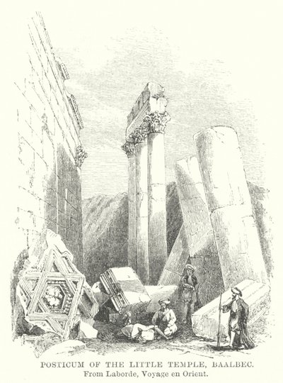 Posticum des kleinen Tempels, Baalbek von English School