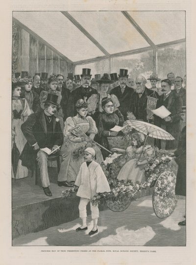Prinzessin Mary von Teck präsentiert Preise beim Blumenfest von English School