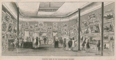Hauptraum der Suffolk Street Galerie von English School