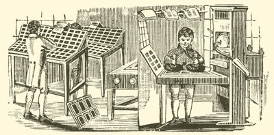 Druckerei (Holzschnitt) von English School