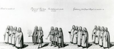 Prozession bei der Krönung von James II. von English School
