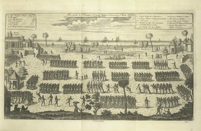 Prozession zum Tempel der großen Schlange bei der Krönung des Königs, Illustration aus 
