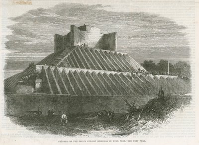 Fortschritt des Prinzgemahl-Denkmals im Hyde Park von English School