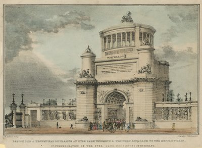 Vorschlag für ein Waterloo-Denkmal von English School