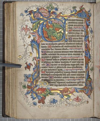 Psalter mit Sarum-Kalender, Fol 72 verso, ca. 1425-75 von English School