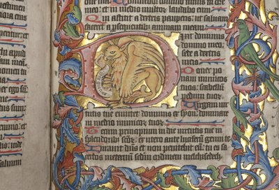 Psalter mit Sarum-Kalender, Fol 84 recto, Detail, ca. 1425-75 von English School