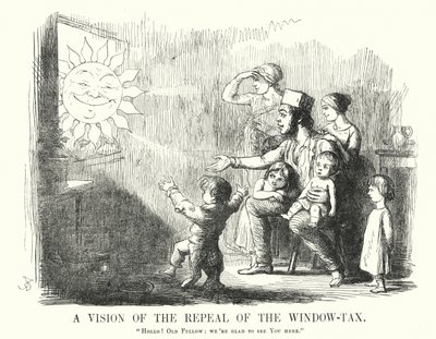 Eine Vision der Abschaffung der Fenstersteuer (Stich) von English School