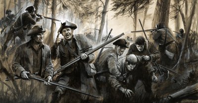 Verfolgt von britischen Soldaten zogen sich die Männer von George Washington durch die trostlose Winterlandschaft zurück von English School