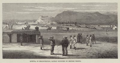 Quetta in Belutschistan, kürzlich von britischen Truppen besetzt (Gravur) von English School