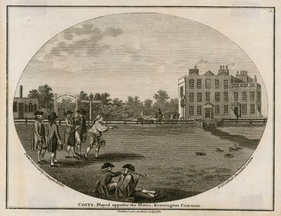 Quoits im Jahr 1788, gespielt gegenüber den Horns, Kennington Common von English School