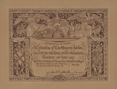 Empfang und Ball zur Feier des Goldenen Jubiläums von Königin Victoria in der Guildhall, City of London, 28. Juni 1887 von English School