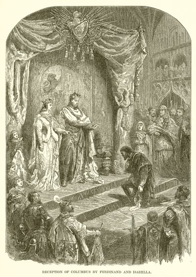Empfang von Kolumbus durch Ferdinand und Isabella von English School