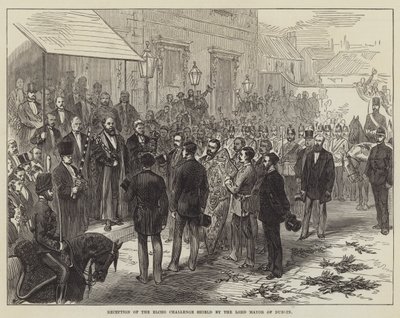 Empfang des Elcho Challenge Schildes durch den Oberbürgermeister von Dublin von English School