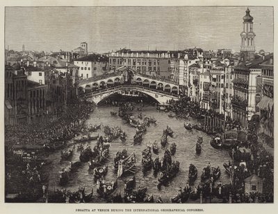 Regatta in Venedig während des Internationalen Geographischen Kongresses von English School