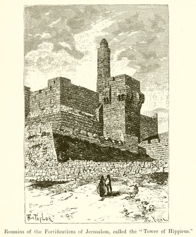 Überreste der Befestigung von Jerusalem, genannt der Turm von Hippikus von English School