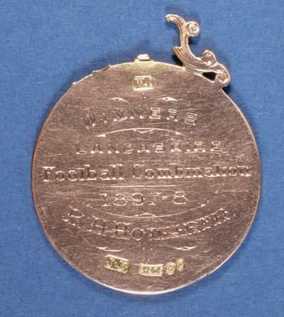 Rückseite einer Preston North End Football Club Medaille, 1897-98 von English School