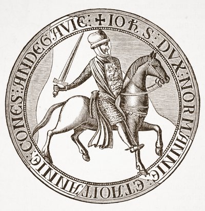 Rückseite des Siegels von König John von English School