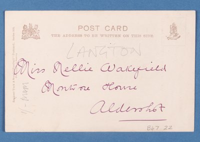 Rückseite der Postkarte Berühmte Fußballspieler - C.B. Fry von English School