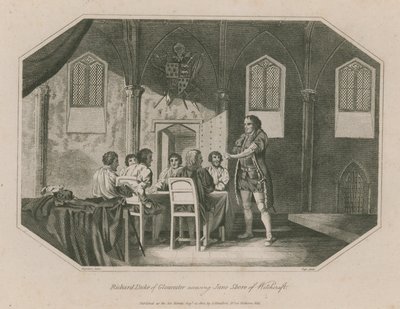 Richard Herzog von Gloucester beschuldigt Jane Shore der Hexerei von English School
