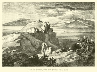 Felsen des Tiberius, mit der Jupiter-Villa, Capri von English School