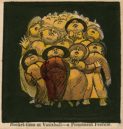 Raketenzeit in den Vauxhall Gardens, London von English School