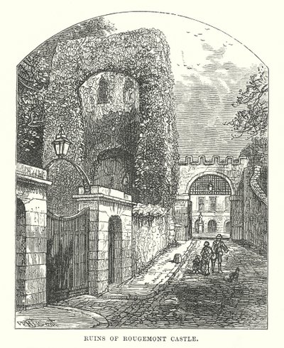 Ruinen von Rougemont Castle von English School