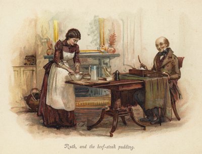 Ruth und der Rindfleischpudding (Chromolitho) von English School
