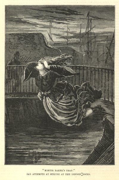 Traurige Selbstmordversuche an den Londoner Docks von English School