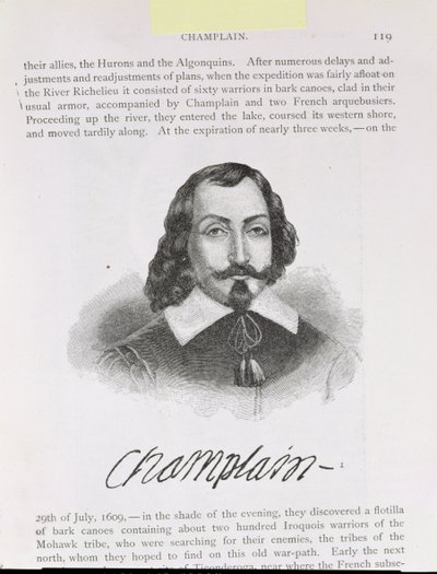 Samuel de Champlain (ca. 1567-1635) Illustration aus Band IV von 