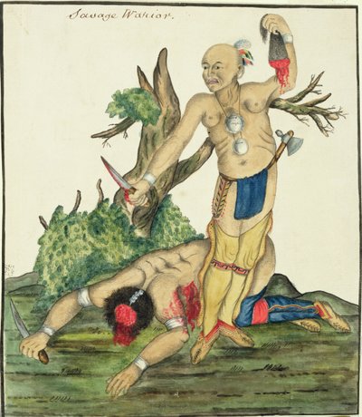 Wilder Krieger, ca. 1800 von English School