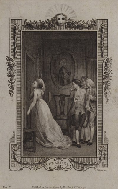 Szene aus Clarissa, von Samuel Richardson von English School
