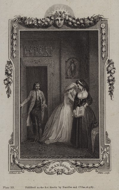Szene aus Die Geschichte von Sir Charles Grandison, von Samuel Richardson von English School