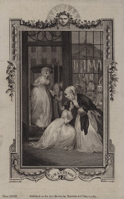 Szene aus Die Geschichte von Sir Charles Grandison, von Samuel Richardson von English School