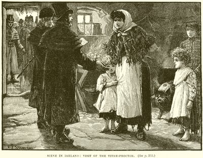 Szene in Irland: Besuch des Zehntners von English School