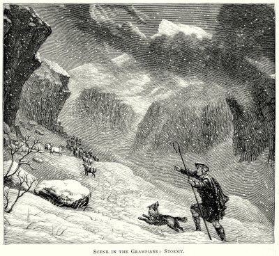 Szene in den Grampians: Stürmisch von English School