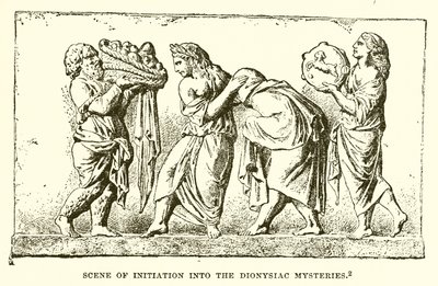Szene der Einweihung in die dionysischen Mysterien von English School