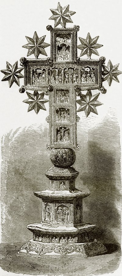 Skulptiertes Kreuz im Schatzhaus von Karyes von English School