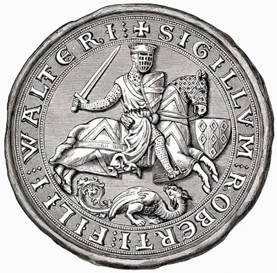 Siegel von Robert Fitzwalter, aus A Short History of the English People von J. R. Green, veröffentlicht 1893 von English School