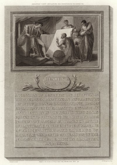 Sebastian Cabot erklärt Heinrich VII seine Entdeckungen von English School
