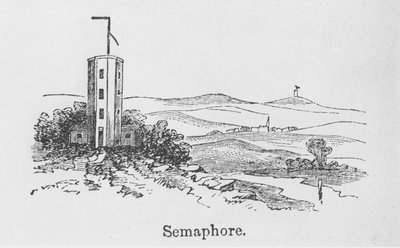 Semaphorturm, um 1840 (Gravur) von English School